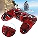 Feamos Silicone Shell for PS4 Controller with 2 Joystick Caps Bumping Design for Gamers Men Christmas Gift (Red)thumb 3