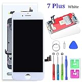 SZRSTH Compatible for iPhone 7 Plus Screen Replacement White 5.5 Inch LCD Display with 3D Touch Screen Digitizer Frame Full Assembly with Repair Tools Kit and Instruction