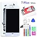 SZRSTH Compatible for iPhone 7 Plus Screen Replacement White 5.5 Inch LCD Display with 3D Touch Screen Digitizer Frame Full Assembly with Repair Tools Kit and Instruction