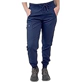 MISS POPULAR Women's Scrub Joggers Pants with Pocket Elastic Waist for Medical, Nurse, Doctor