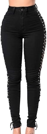 calça jeans colada cintura alta