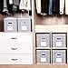 MAX Houser Fabric Cloth Storage Bins,Foldable Storage Cubes Organizer Baskets with Dual Handles for Home Bedroom Storage,Set of 6 (Grey)
