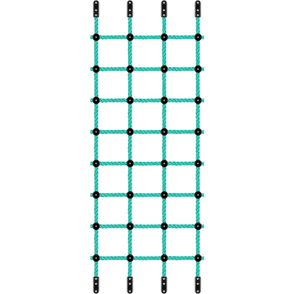 BeneLabel Climbing Cargo Net, 354 x 76cm Climbing Frame Net Kids Webbing Net Rope Ladder Playground Safety Netting with Hardware for Outdoor Playset/Swing Set/Treehouse Obstacle Course Training, Green — image 1
