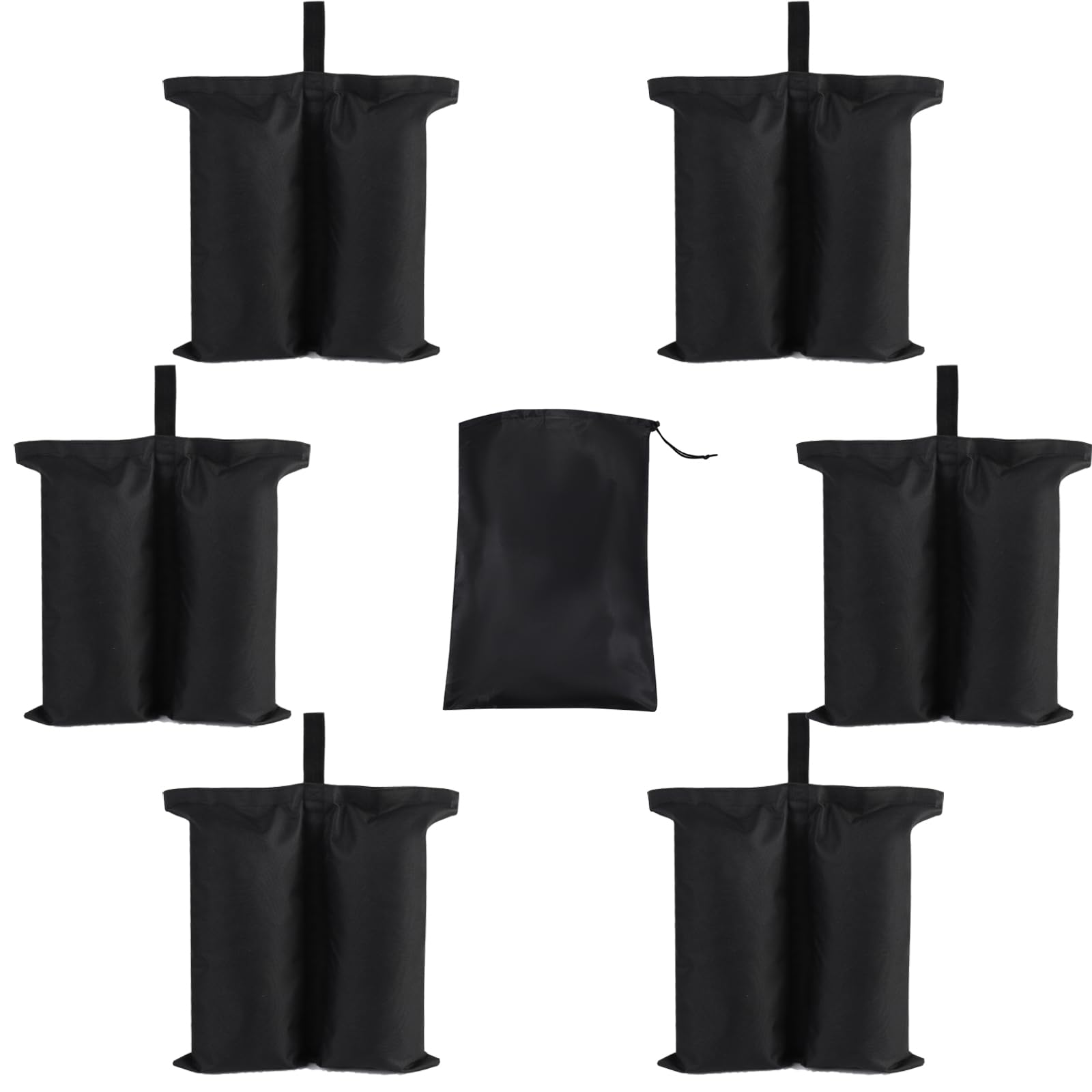 YELAIYEHAO 6PCS Weights Bag for Pop up Canopy Tent Weighted Feet Bag Sand Bag with 1 pc Sandbag Storage Bag (Large-6pcs+Bag)