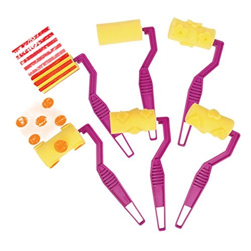 Carykon Artist Studio Sponge Painters Paint Rollers, set of 6 (6 rollers-Pattern)