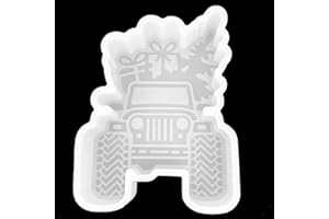 [Check Our Store] VONZK Car Freshie Mold Freshie Silicone Mold Christmas Gift 4 3/16” L X 3 3/16” W X 1 ” H for Aroma Beads DIY Handmade Freshies Mould (Truck w Gifts)