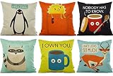 HOSL SD10 Throw Pillow Case Decorative Cushion Cover Pillowcase Square 18" - Set of 6