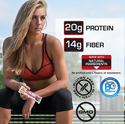 image for LABRADA, LEAN BODY Protein Bars with Probiotics, Non-GMO, Gluten Free,