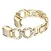 bayite Metal Bands Compatible with Fitbit Alta and Alta HR, Set with Rhinestone, Gold
