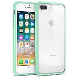 Maxboost HyperPro iPhone 8 Plus / 7 Plus Case [GXD-Gel Drop Protection] Heavy Duty Hybrid Cover for Apple iPhone 7 Plus,8 Plus, iPhone 6s Plus,6 Plus Reinforced TPU Bumper/Hard PC Back -Mint/Clear