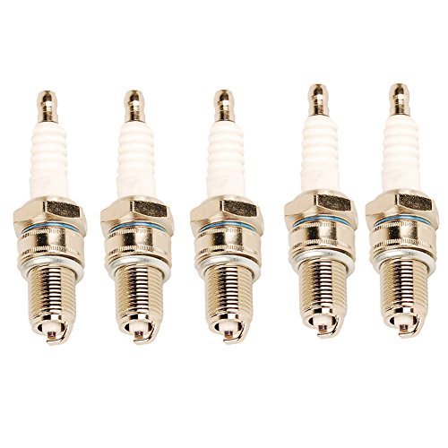 HIFROM (Pack of 5 Spark Plug for Honda GX120 GX160 GX200 GX240 GX270 GX340 GX390 Engine Lawn Mower Tractor Rototiller