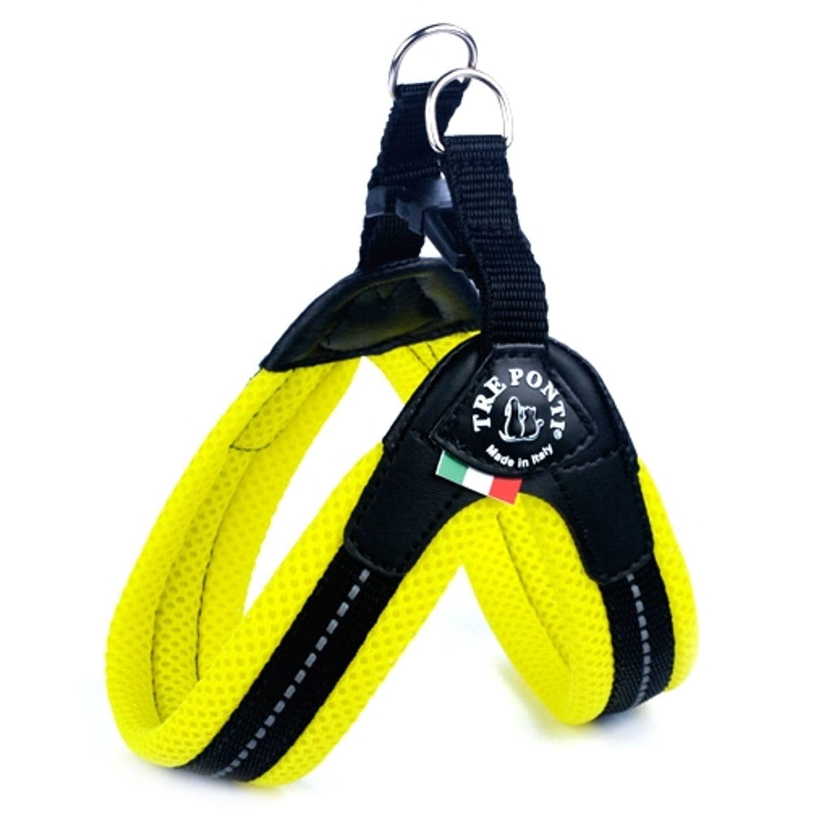 TRE PONTI Easy Fit Mesh Fix Neon Dog Harness, Size 1, Yellow