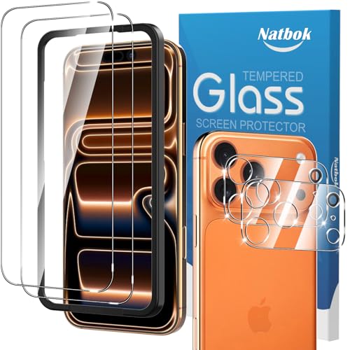 Natbok 2+2 Pezzi Vetro Temperato per iPhone 17 Pro Max... en promo sur Amazon