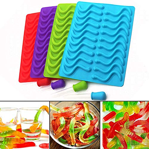 Cake Molds - Hard Candy Molds Gummy Mould 1pcs Chocolate Mold Cake Decorating Snakes Worms Shaped Baking - Rock Skull Rings Mario Shape Heart Animals Cars Small Rectangle
