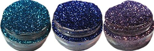 Lumikki Cosmetics Trio Set of 3 Glitters For Eyeshadow / Eye Shadow / Eyes / Face / Lips / Nails Makeup - Compare to NYX - Shimmer Makeup Powder - Holographic Cosmetic Loose Glitter (Trio 8)
