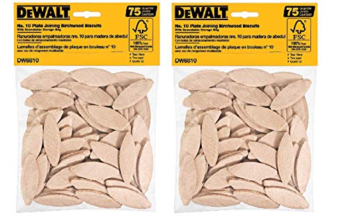 DEWALT DW6810 No. 10 Size Joining Biscuits. Sold as 2 Pack, 150 Pieces Total