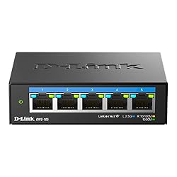 D-Link 5-Port 2.5GB Unmanaged Gaming Switch with 5