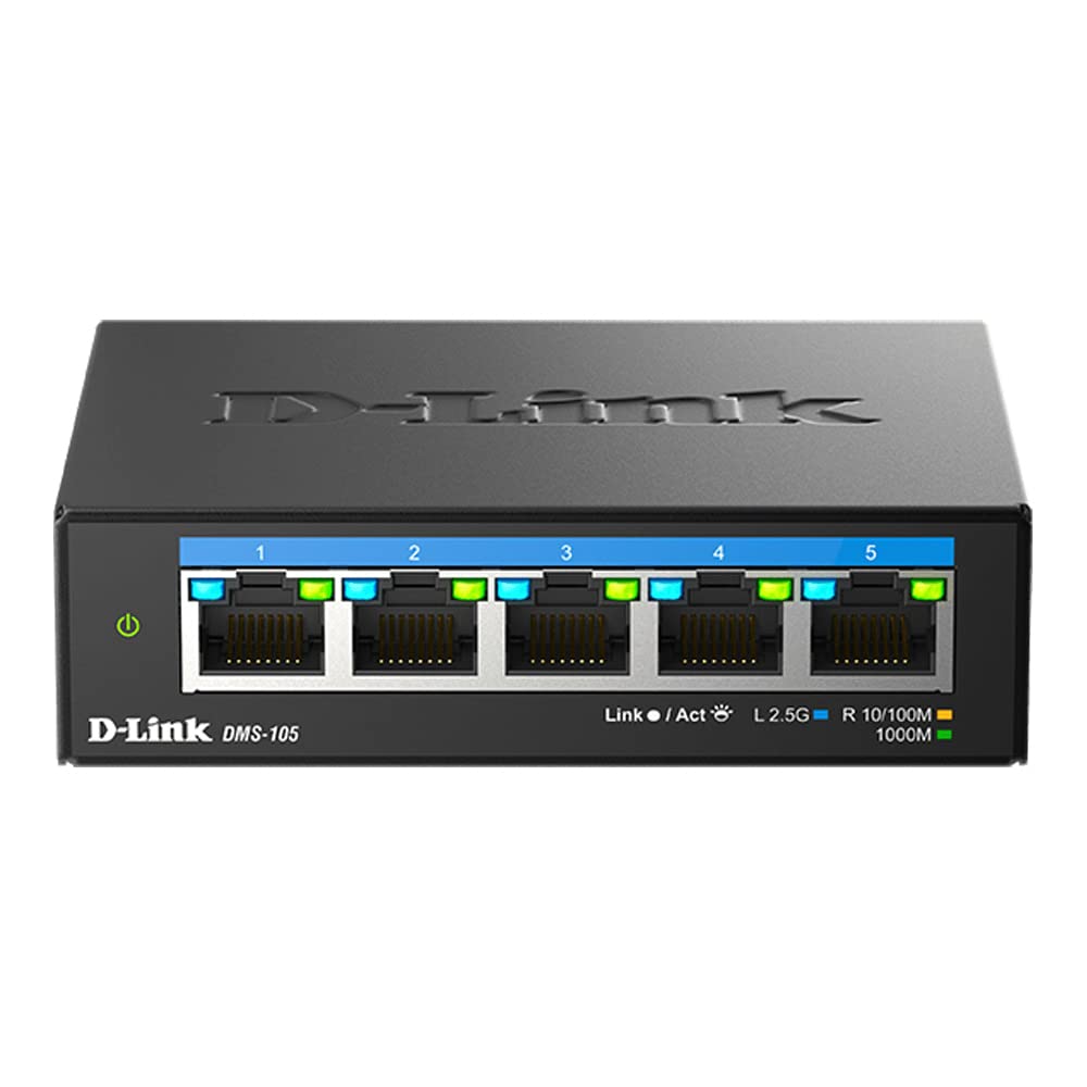 D-Link 5-Port 2.5GB Unmanaged Gaming Switch with 5