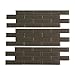 Aspect Peel and Stick Backsplash 12.5in x 4in Subway Leather Matted Glass Tile for Kitchen and Bathrooms (3-Pack)