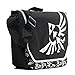 Nintendo Zelda Triforce Black/Silver Messenger Laptop Bag
