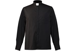 BLESSUME Church Clergy Men's Tab Collar Clergy Shirt Long/Short Sleeves…