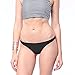 Sexy Swimwear Women's Brazilian Cheeky Bikini Itsy Bottom Thong Swimsuit, Black, S