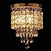 CO-Z Mini Crystal Chandelier with 3 Lights, Chrome Flush Mount Ceiling Light Fixture with Raindrop Crystals, Modern Ceiling Lighting for Hallway, Bedroom, Living Room, Kitchen, Dining Room