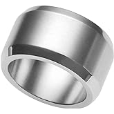 Jude Jewelers 15mm Stainless Steel Classical Plain Matte Black Brushed Ring Wedding Band
