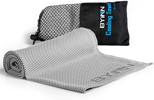 Instant Cooling Towel (40"x12") Stay Cool for Hours, Chilling Neck Wrap, Ice Cold Scarf and Bandana Perfect for Sports Basketball Golf Football Yoga Workout Gym Pilates Travel Camping - 1 Pack/ 2 Pack