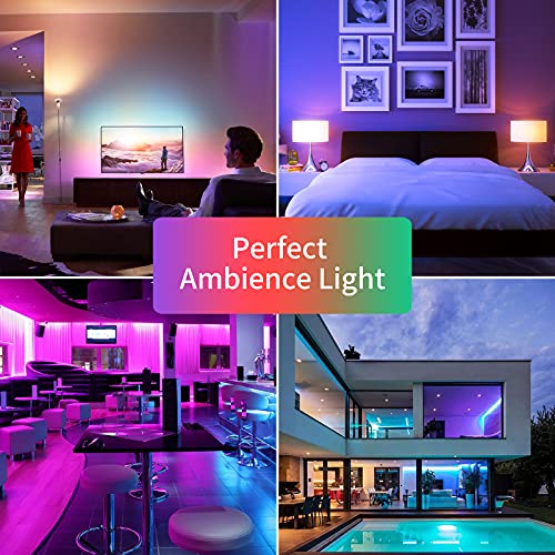 JMKMGL WiFi Smart Led Strip Lights,65.6ft APP Control Light Strips Work with Alexa and Google Assistant,5050 RGB Music Sync Color Changing Led Lights for Bedroom Home TV Parties with ETL FCC