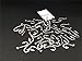 YYaaloa 40pcs Fishhook Style Charms Pendants DIY Antique Charms Pendant for Crafting Pack of 40 (Silver Vintage Fishhook Style Charms)