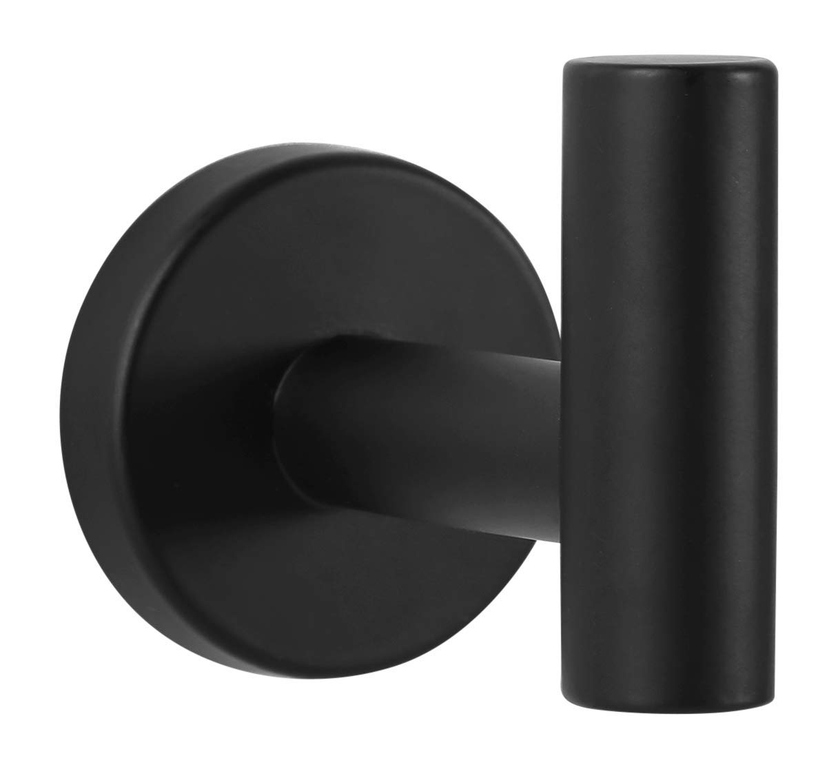 Ambrosya - Towel Rail Made of Stainless Steel in Black - Bathroom Tea Towel Hook Holder Clothes (Stainless Steel (Black))