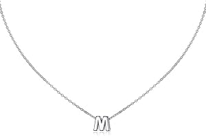 MOMOL Small Initial Necklace for Women Stainless Steel Tiny Letter Necklace Personalized Name Necklace for Girls