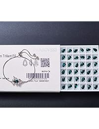 Pulsera de plata de ley 925 CDE con diseño de colibrí y cristales de Swarovski, color verde