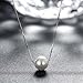 Maxilei 925 Sterling Silver Necklace Handmade White Pearl Pendant Chain For Women(1 Pearl)