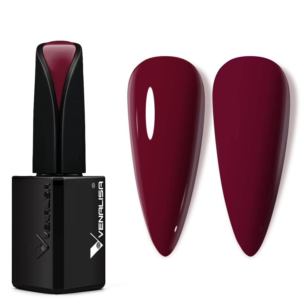 VENALISA Gel Nail Polish Claret-Red 15ml Color Soak Off UV LED lamp Nail Design Nail Gel Polish Nail Art DIY Manicure Kit Beauty Gifts