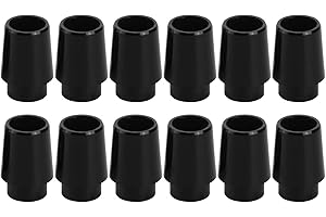 Labriciyon 12 Pcs Black Golf Ferrules Compatible with Irons 0.355 Inch Tip Irons Shaft Golf Club Shafts Sleeve Adapter