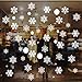 UGY 90 Pcs Christmas Decoration Snowflakes Window Clings Reusable Winter Stickers White Wonderland Decals Ornaments Holiday Party Supplies