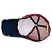 ililily Howel's Distressed Vintage Cotton Baseball Mesh Cap Snapback Trucker (Navy Red)