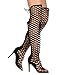 Breckelles Selena42 Womens Thigh High Criss Cross Cut Out Open Toe Dress Sandals