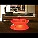 iver LED Luminous Bar Table Waterproof Plastic Furniture Outdoor Furniture Living Room Garden Furniture Wireless Remote Control Charging