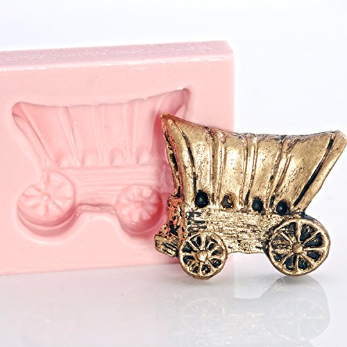 Covered Wagon Silicone Mold Easy to use with Chocolate, Fondant, Candy, Resin, Polymer Clay, Metal Clay. Jewelry, Craft, Food Safe Mold.