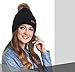 Brook + Bay Faux Fur Pom Pom Beanie - Stay Warm & Stylish - Thick, Soft & Chunky Cable Knit Beanie Hats for Women & Men - Serious Beanies for Serious Style