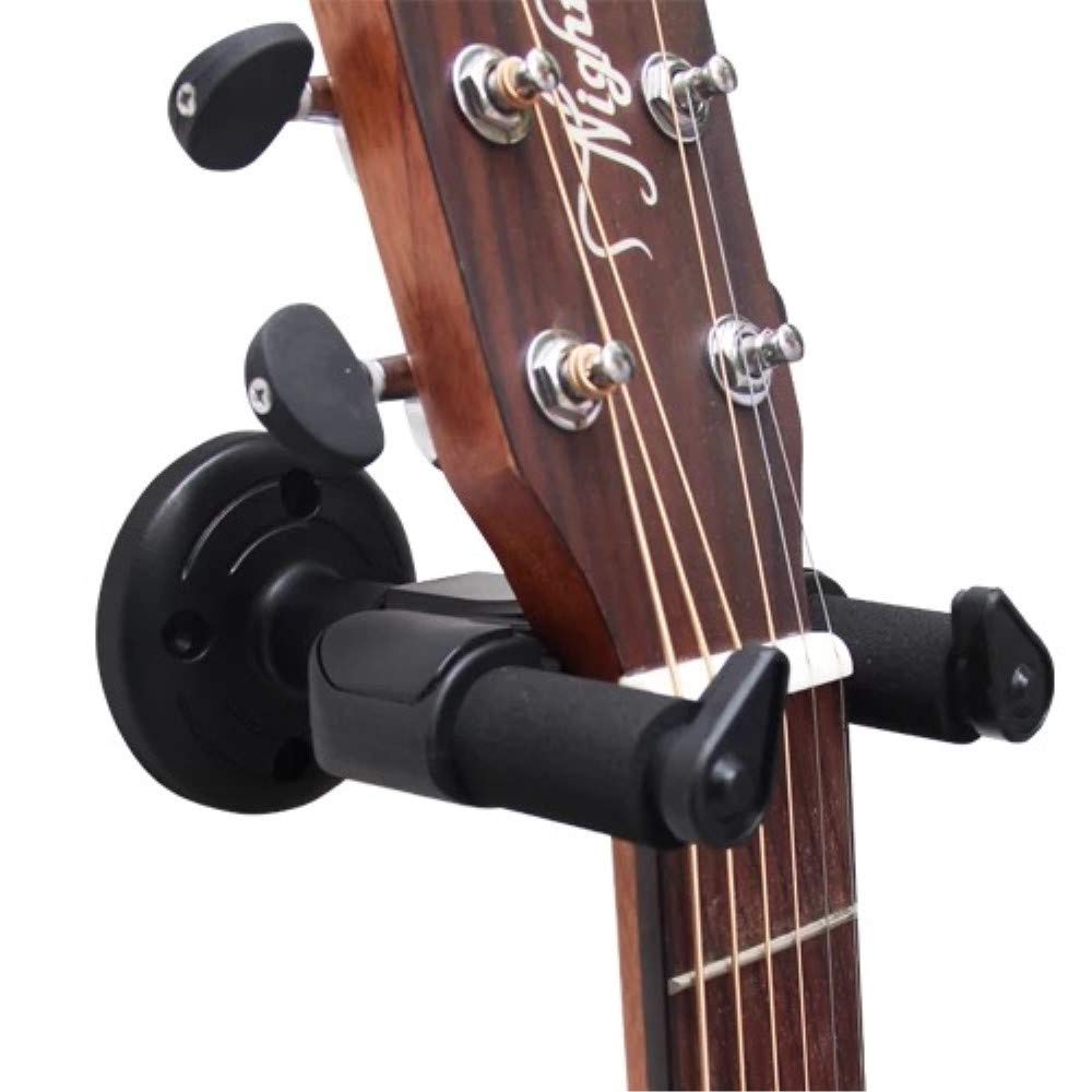 CattleyaHQ Guitar Wall Hanger - Rotatable & Flexible Base Holder, Soft EVA Material & Security Lock - Fits Most Acoustic & Electric Guitars, Bass, Ukulele, Banjo, Violin