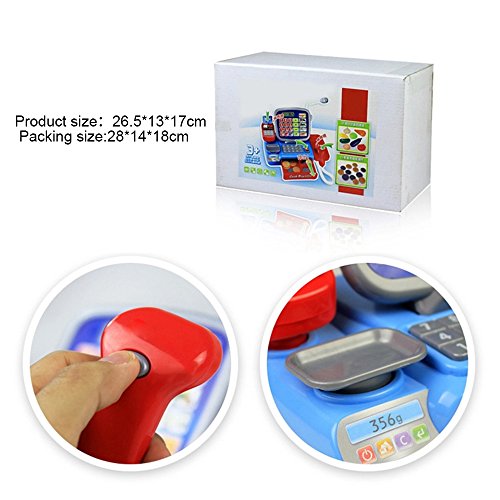 image for Electronic Kids Cash Register Moonvvin Pretend Play Supermarket Shop T