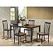 Boraam Bloomington 5-Piece Dining Room Set, Black/Cherry