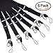 Kuuqa 6 Pack Card Holder Lanyard Black Neck Lanyard with Detachable Buckle for Keys and Cell Phones