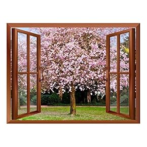 Sakura Flowers Blooming Removable Wall Sticker/Wall Mural - 24"x32"