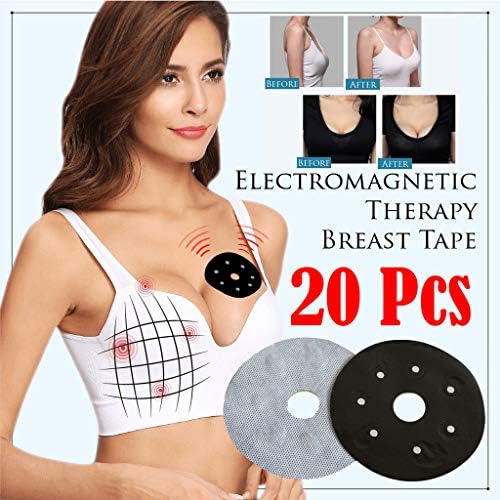 NEWLUK Breast Lifter Anti-Sagging Upright Massage Magnet Electromagnetic Enhancer Patch Breast Mask 10PCS (BLACK-10PCS)