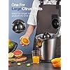 Aicok Orange Juicer Electric Powerful 160W Electric Citrus Juicers with Humanized Handle, 2 Cone Sizes,Stainless Steel Dripless Spout and Non-Slip Feet, BPA Free